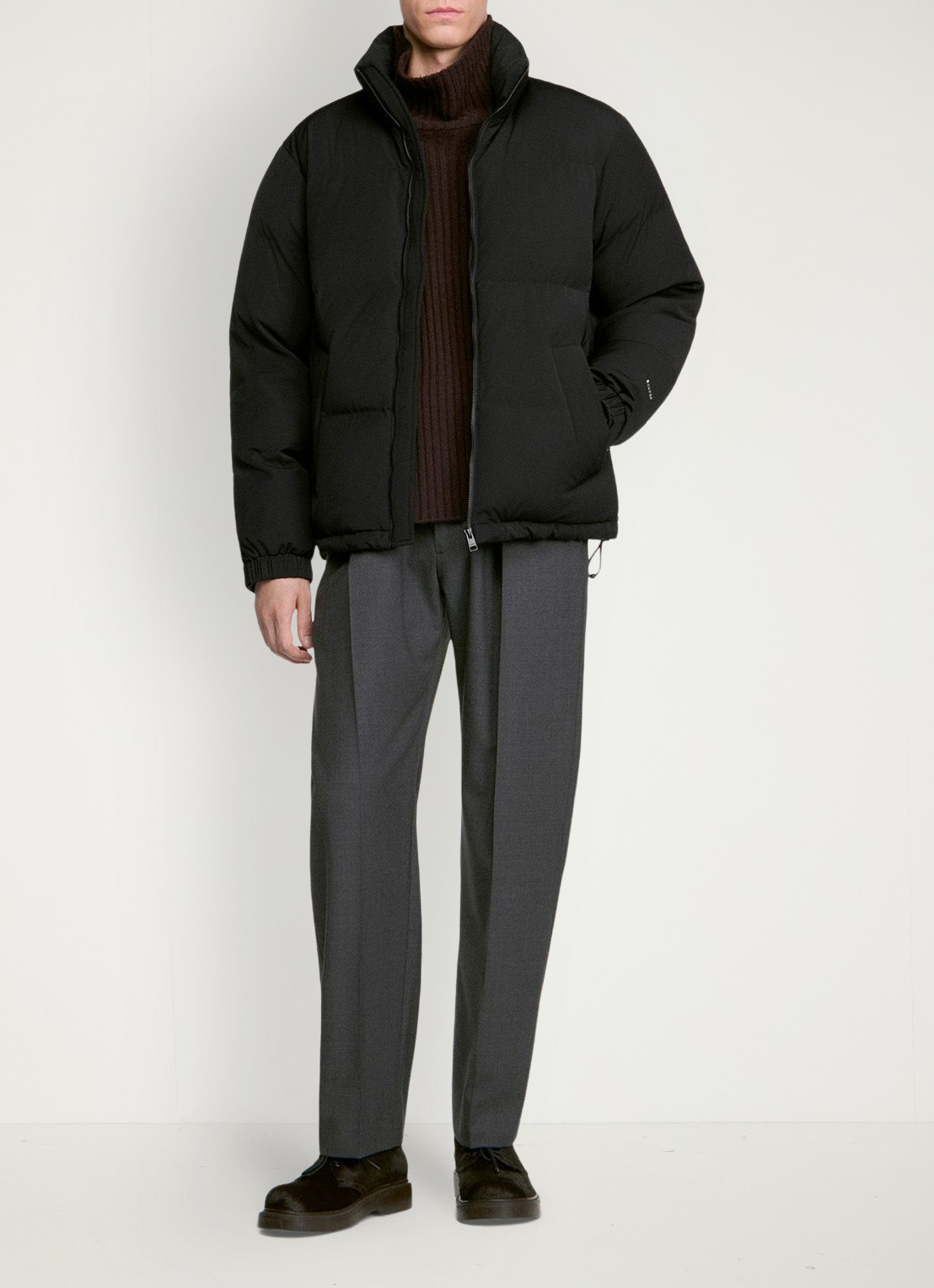 Sandro Puffer jas met logo - detail 5 zwart