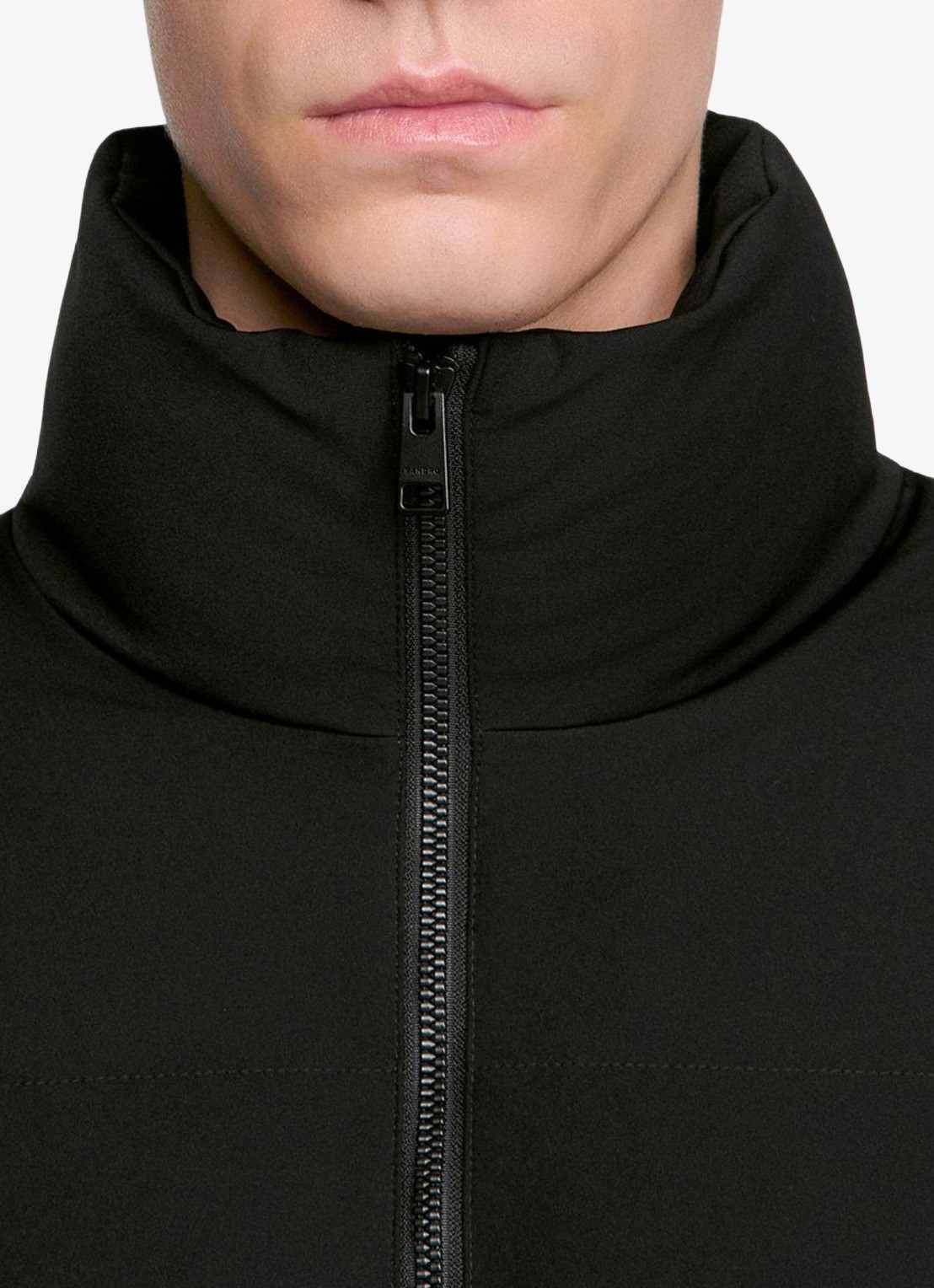 Sandro Puffer jas met logo - detail 6 zwart