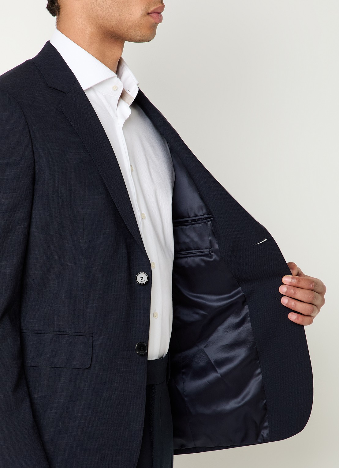 Sandro Regular fit colbert met klepzakken - detail 5 donkerblauw