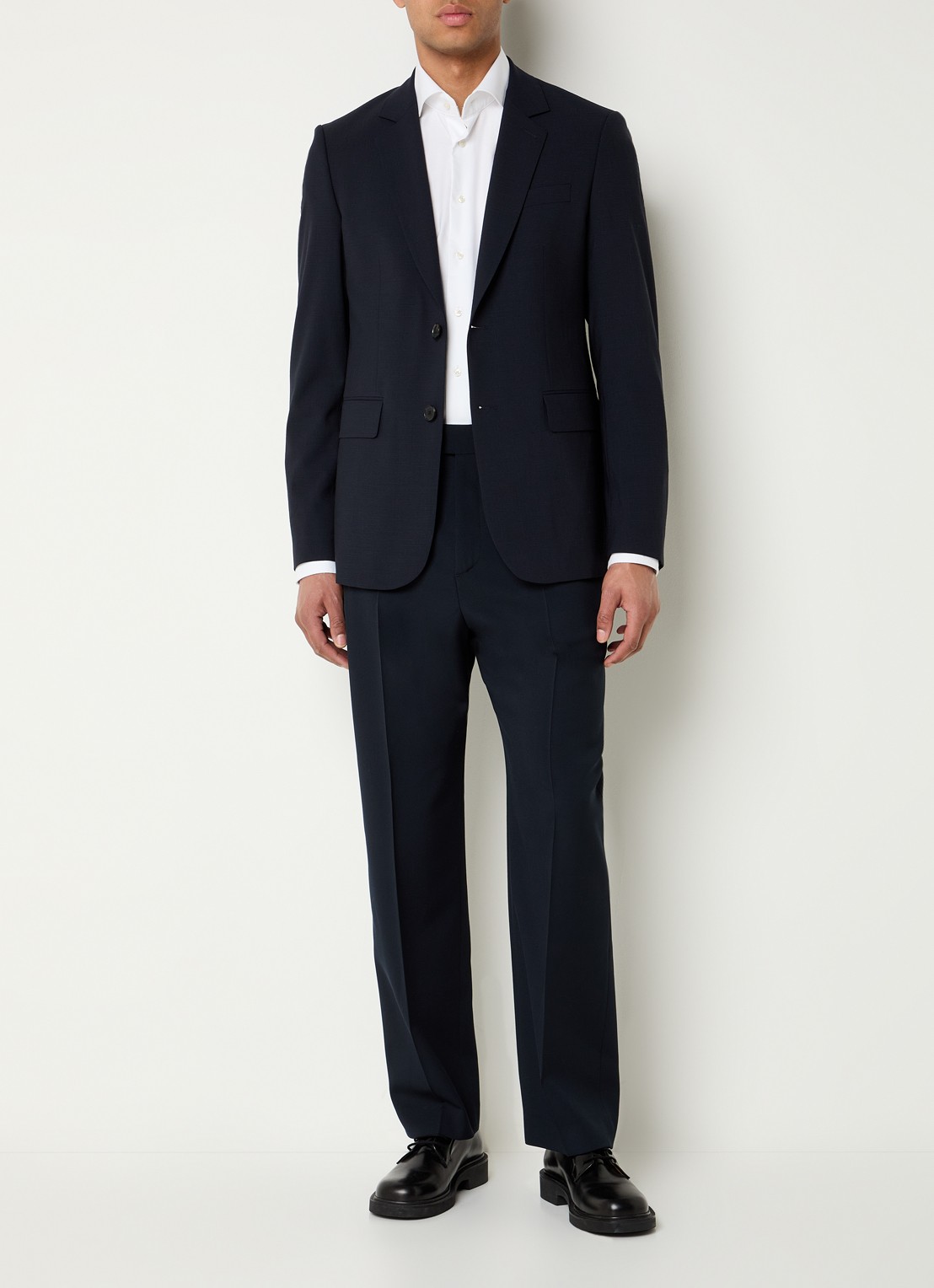 Sandro Regular fit colbert met klepzakken - voorkant 2 donkerblauw