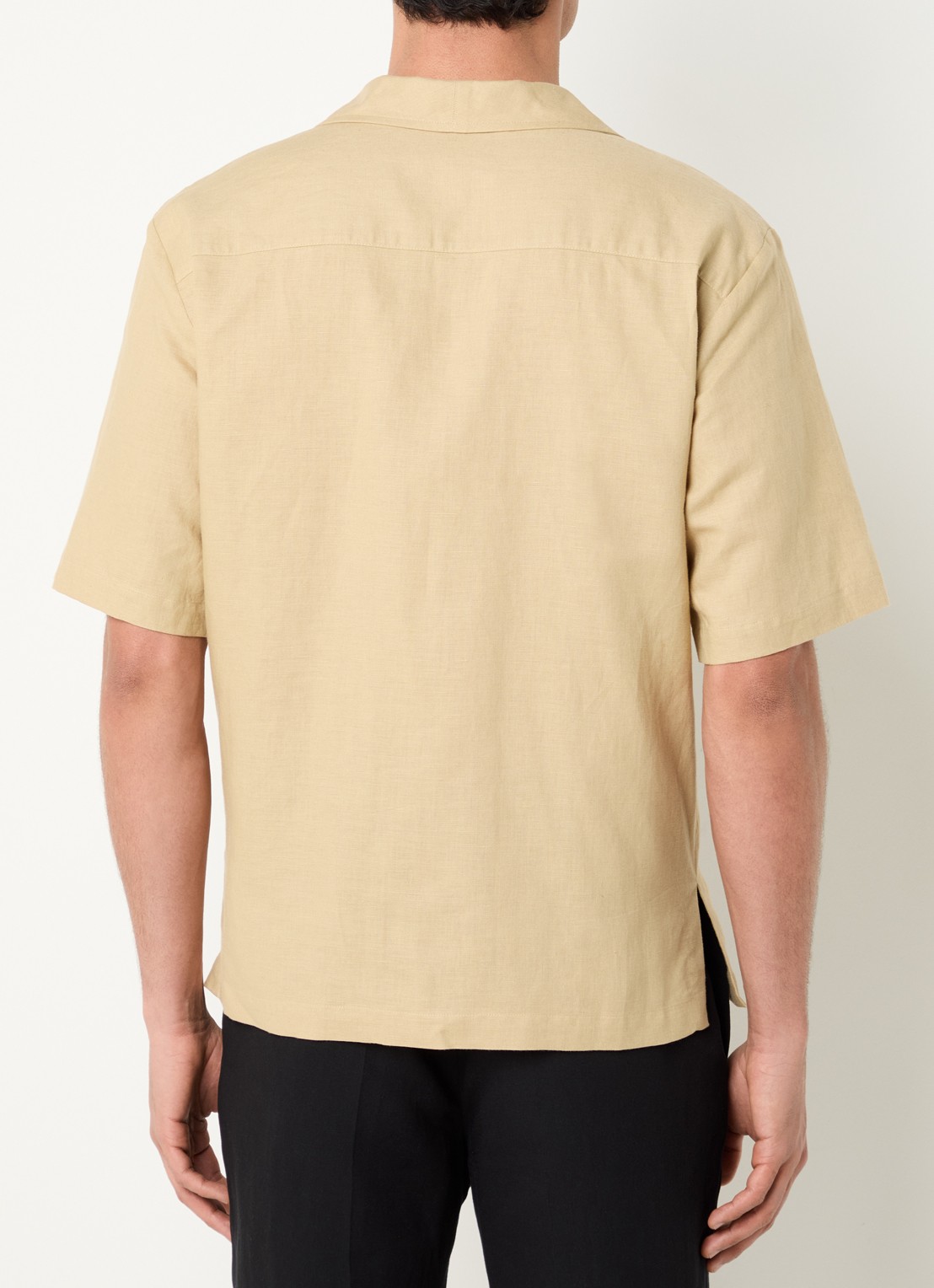 Sandro Regular fit overhemd in linnenblend - achterkant 2 beige