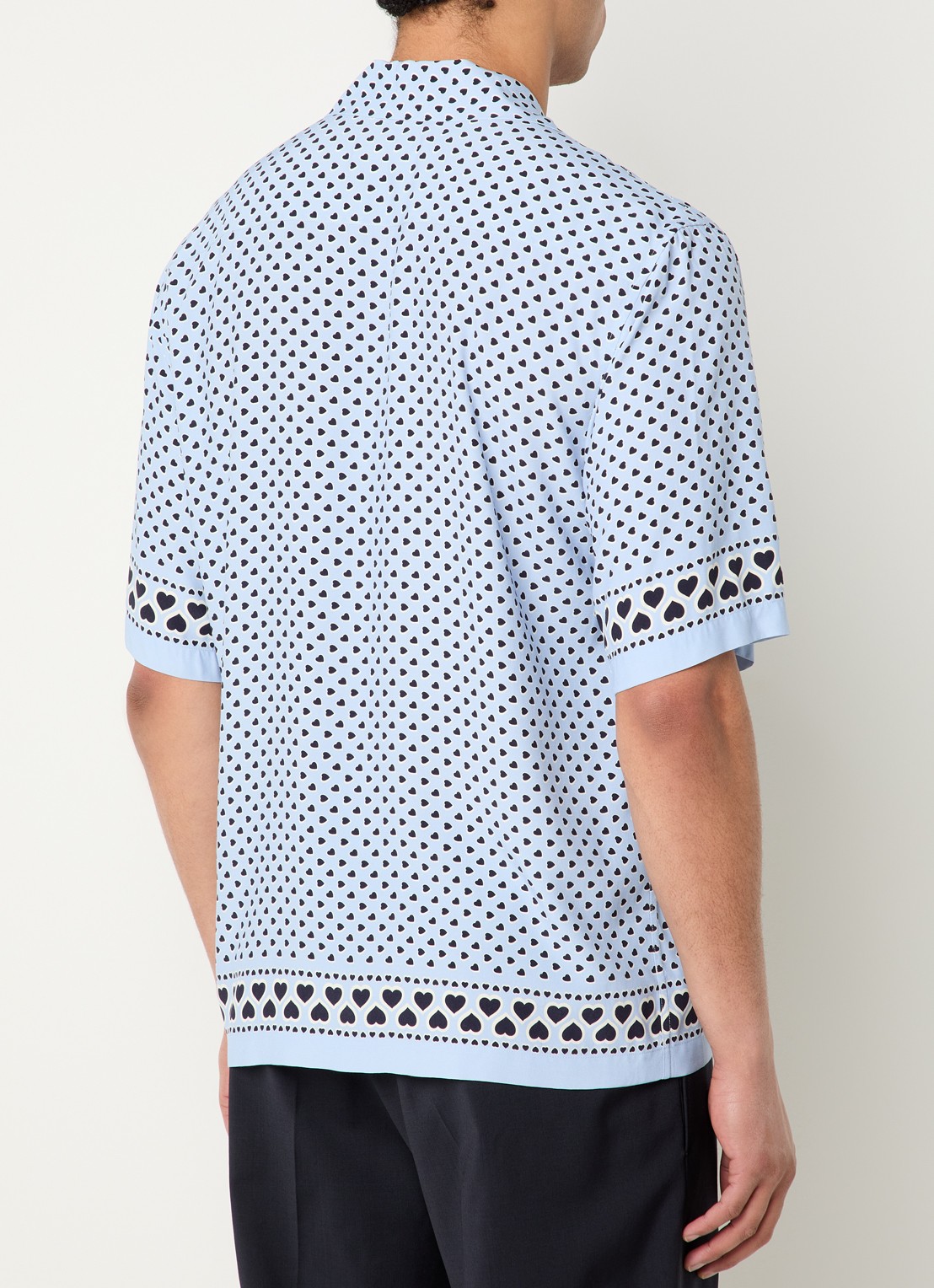 Sandro Regular fit overhemd met print - achterkant 2 blauwgrijs