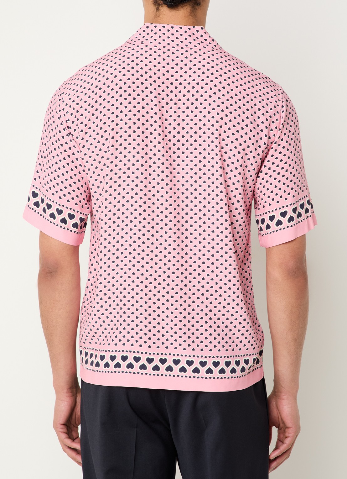 Sandro Regular fit overhemd met print - achterkant 4 koraalroze