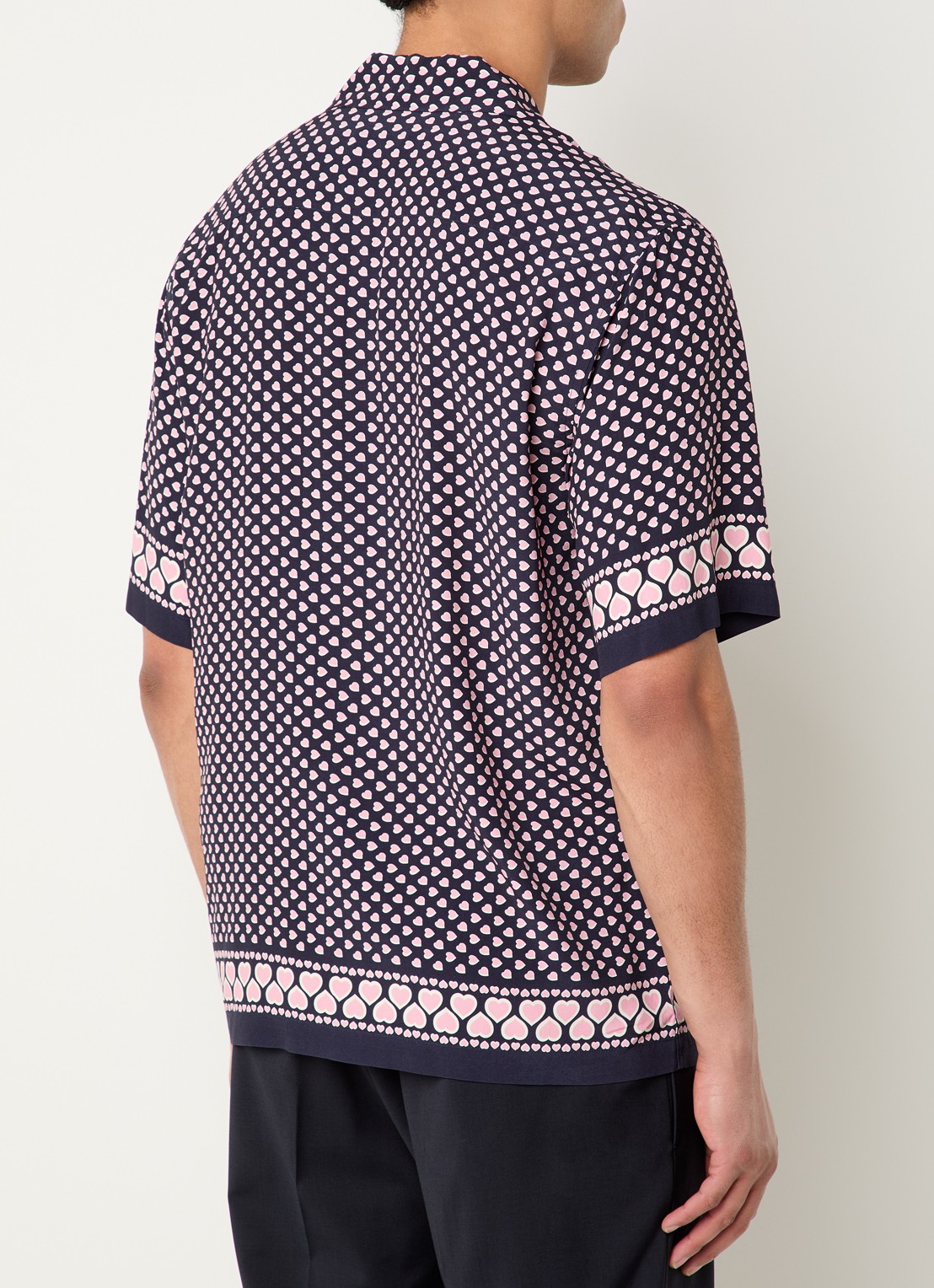 Sandro Regular fit overhemd met print - achterkant donkerblauw