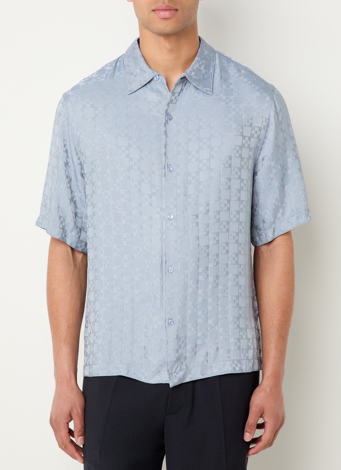 Sandro Regular fit overhemd met print - detail 4 blauwgrijs