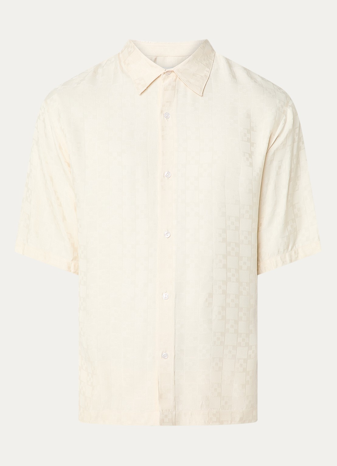 Sandro Regular fit overhemd met print - voorkant 3 creme