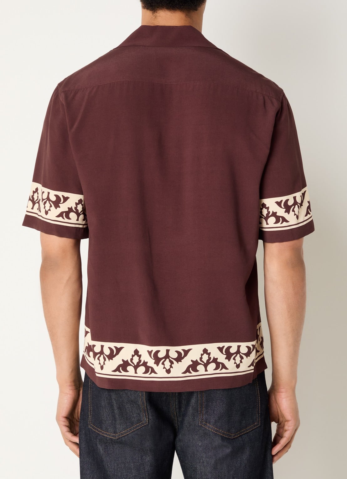 Sandro Regular fit overhemd met print - achterkant 2 bruin