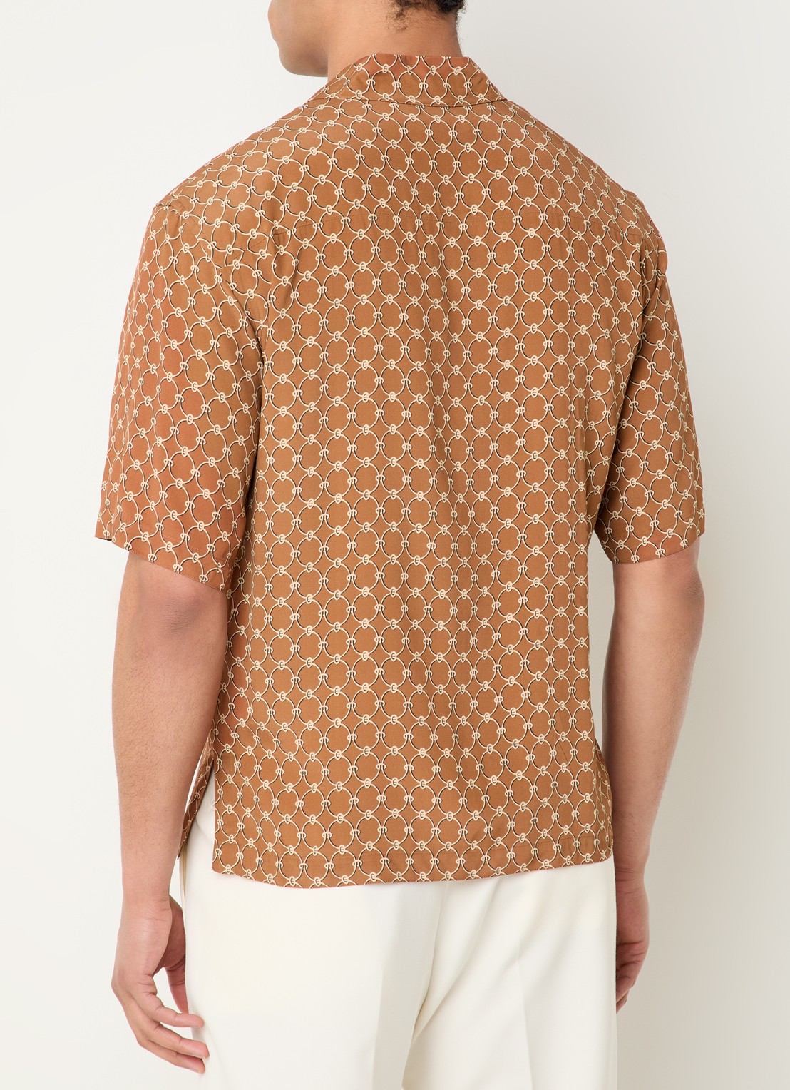 Sandro Regular fit overhemd met print - achterkant 2 bruin