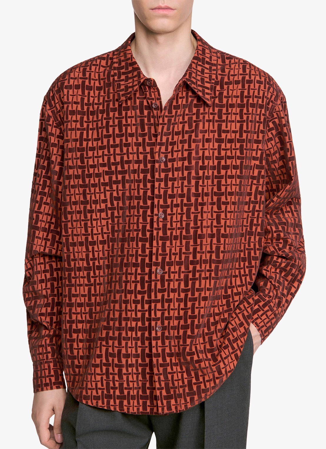 Sandro Regular fit overhemd met print - detail 3 rood