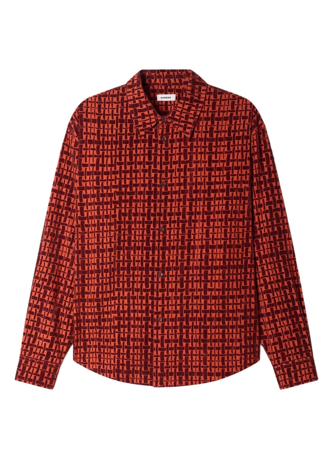 Sandro Regular fit overhemd met print - voorkant rood