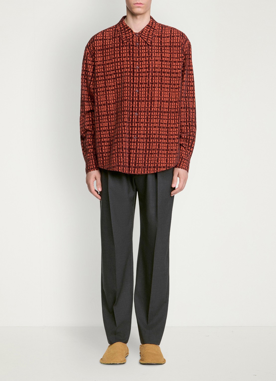 Sandro Regular fit overhemd met print - voorkant 6 rood