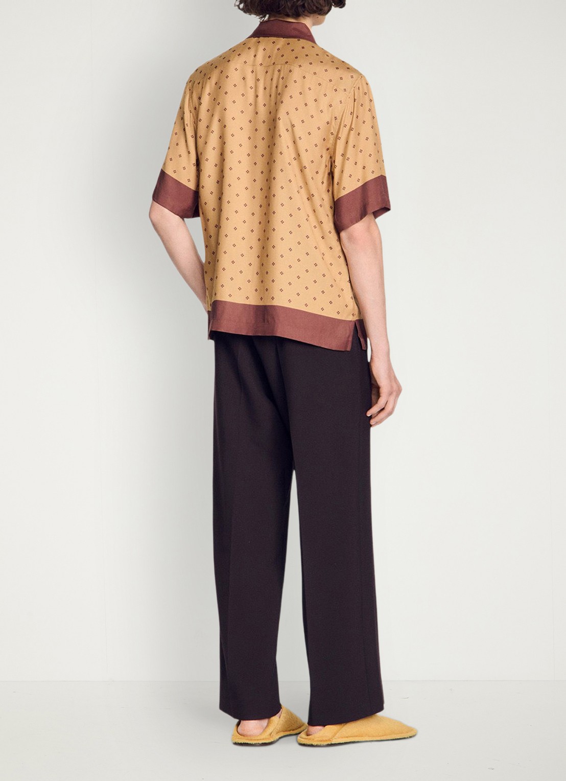 Sandro Regular fit overhemd met print - achterkant 4 camel