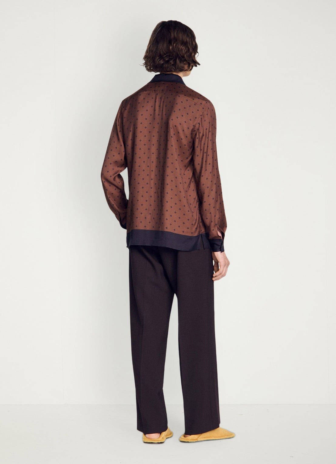 Sandro Regular fit overhemd met print - achterkant 3 bruin