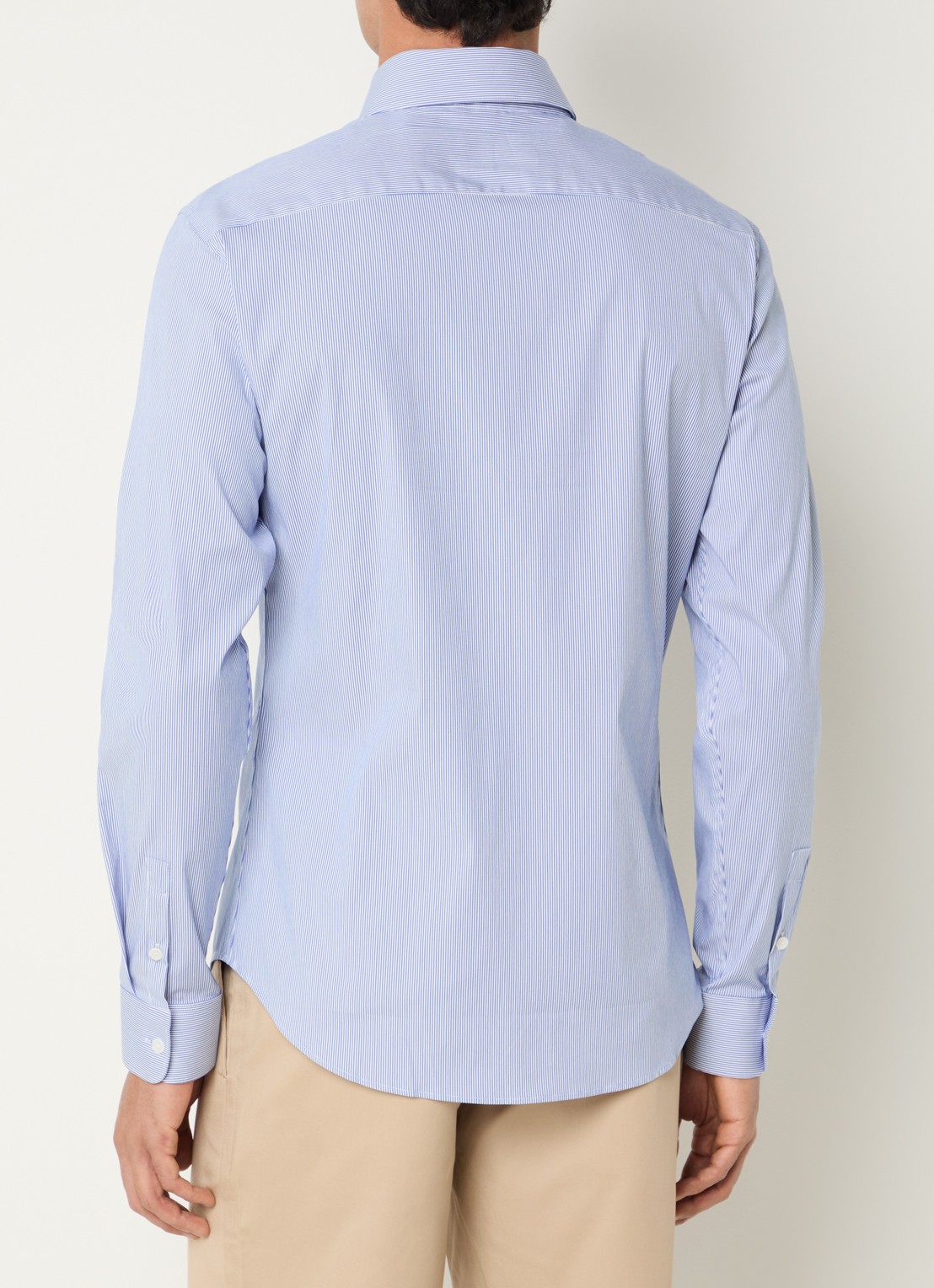 Sandro Regular fit overhemd met streepprint - achterkant 4 staalblauw