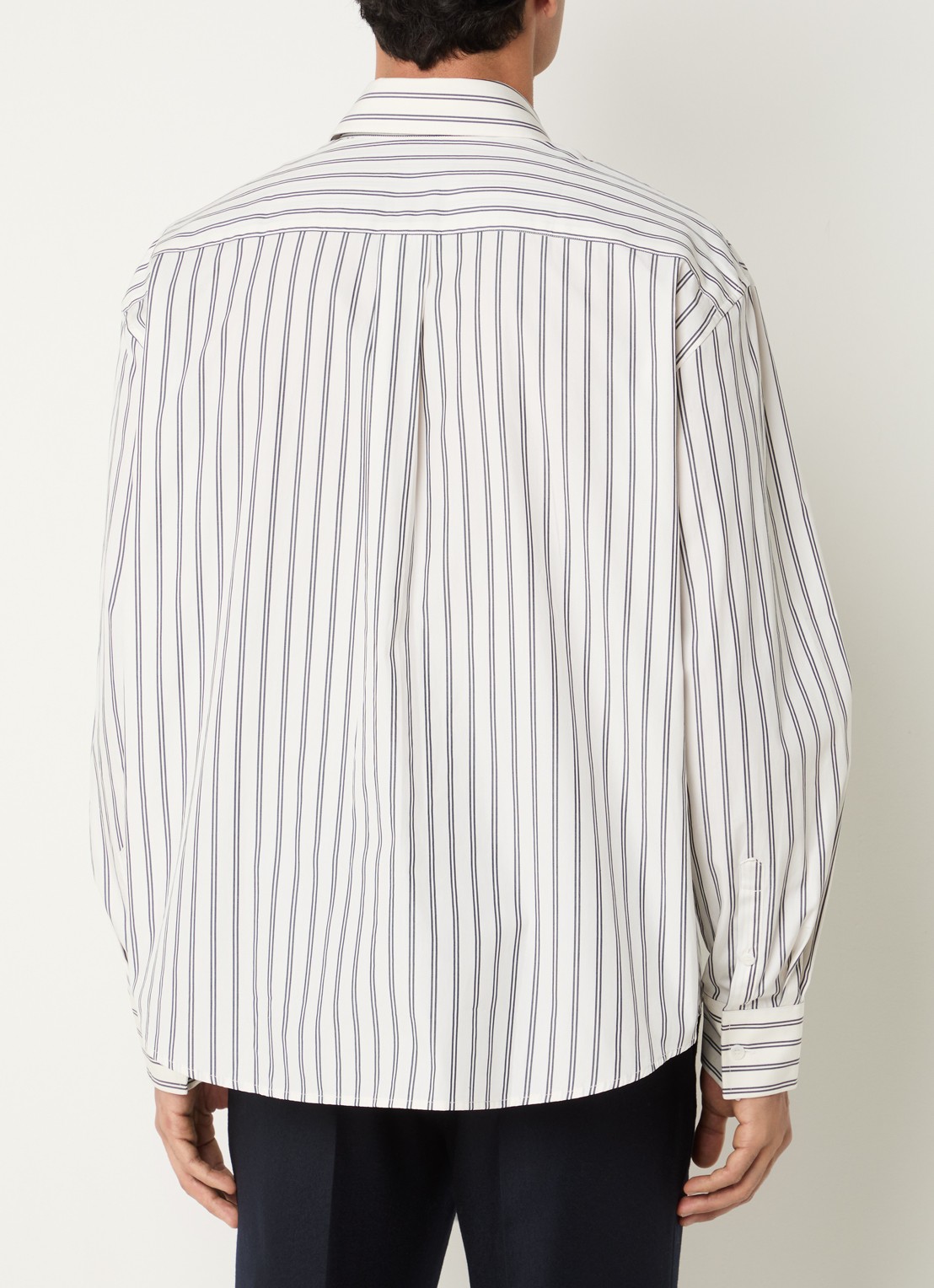 Sandro Regular fit overhemd met streepprint - achterkant 4 gebroken wit