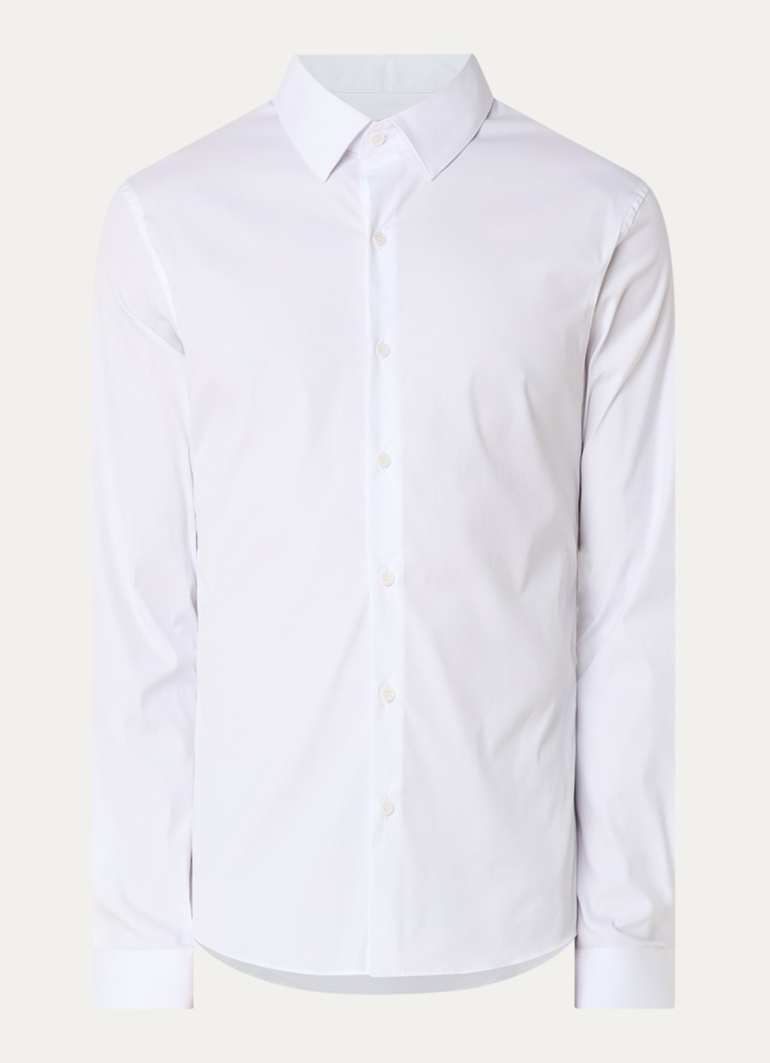 Sandro Regular fit overhemd met stretch - voorkant 3 wit