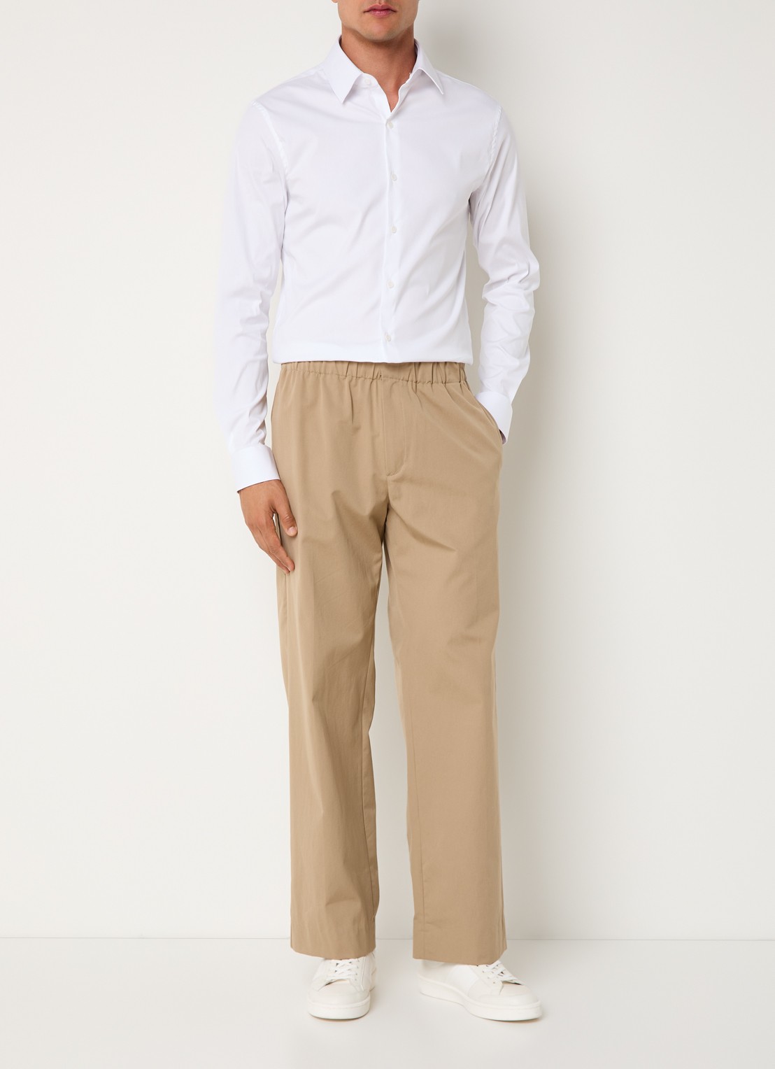 Sandro Regular fit overhemd met stretch - voorkant 4 wit