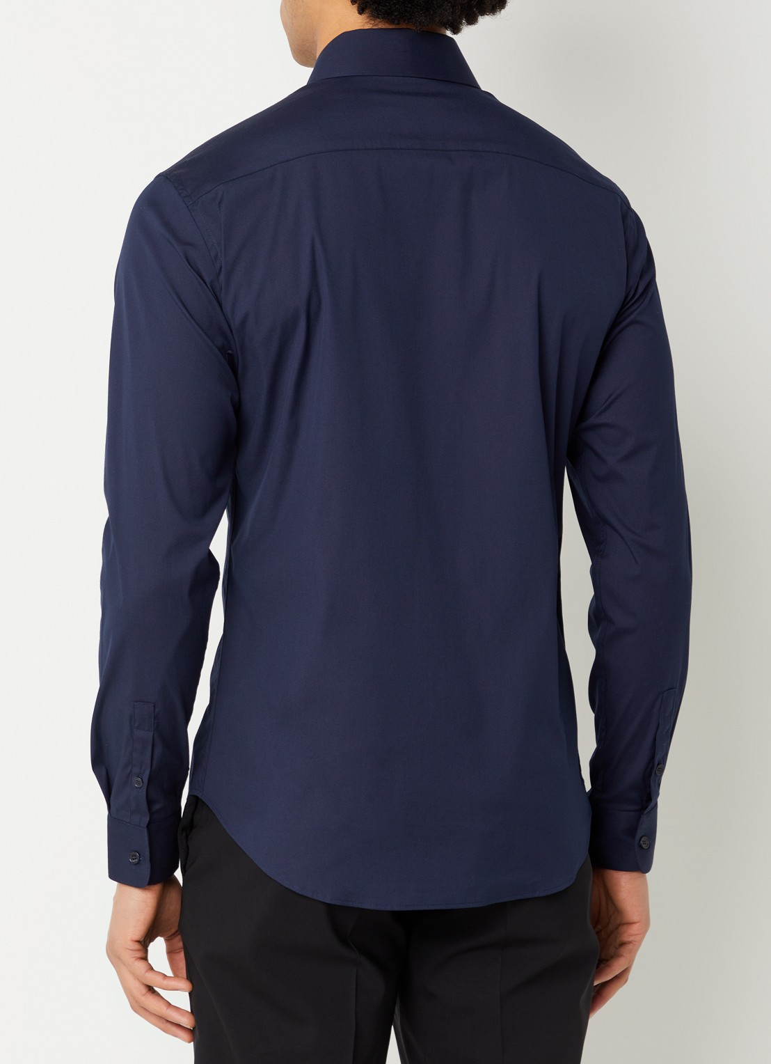 Sandro Regular fit overhemd met stretch - achterkant 4 lichtblauw