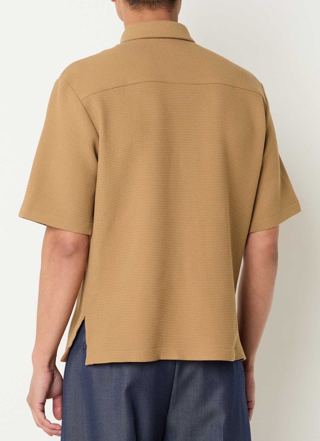 Sandro Regular fit overhemd met stretch - achterkant 4 camel