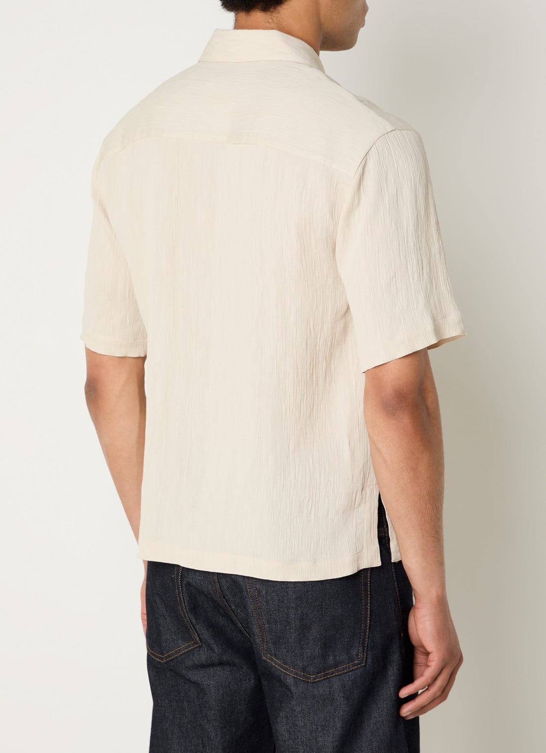 Sandro Regular fit overhemd met structuur - achterkant 2 beige