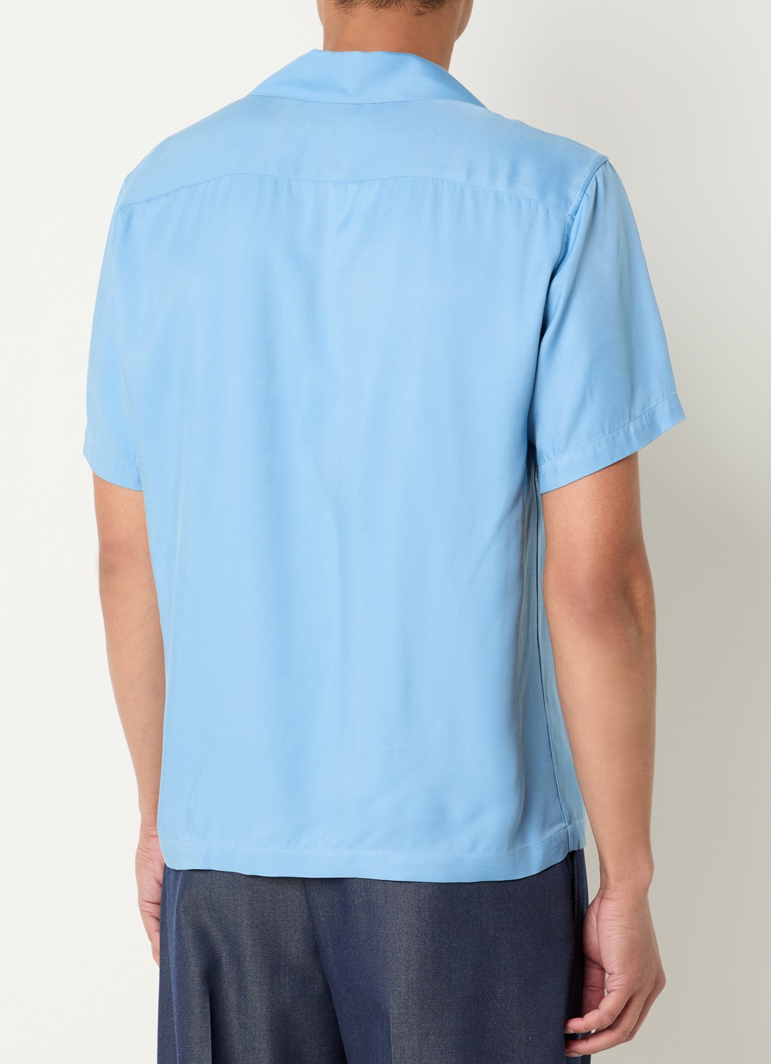 Sandro Regular fit overhemd met V-hals - achterkant 4 blauw