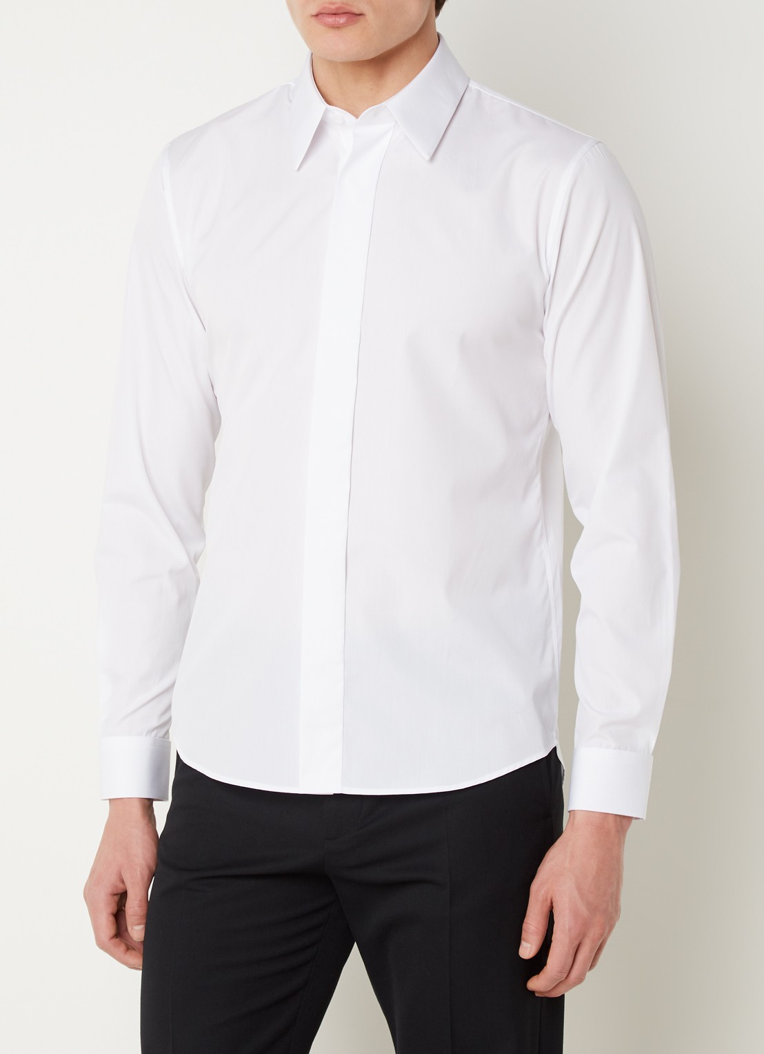 Sandro Regular fit overhemd van katoen - detail wit