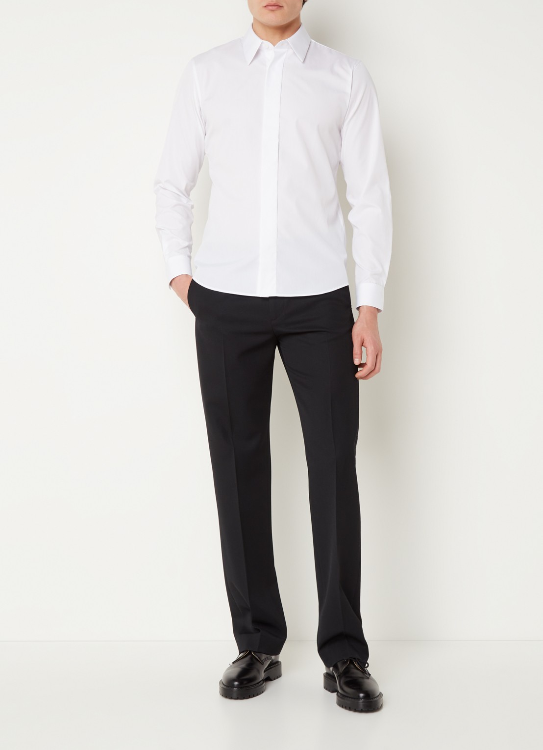 Sandro Regular fit overhemd van katoen - voorkant 4 wit