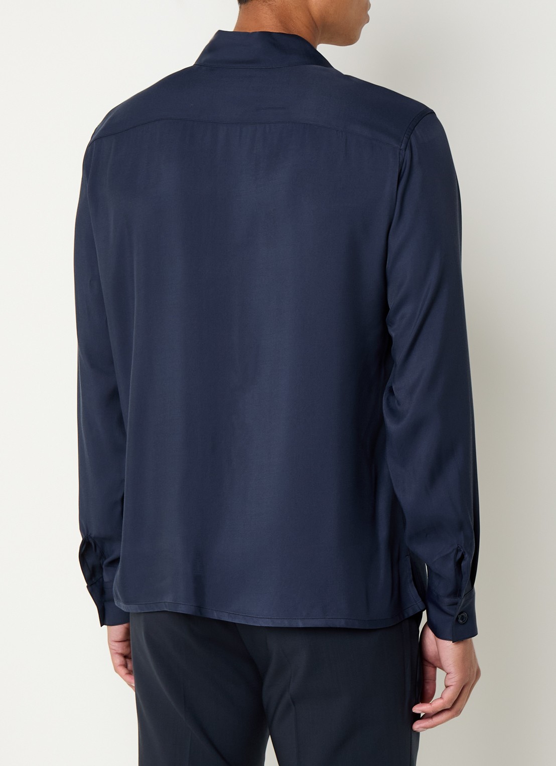 Sandro Regular fit overhemd  - achterkant 4 donkerblauw
