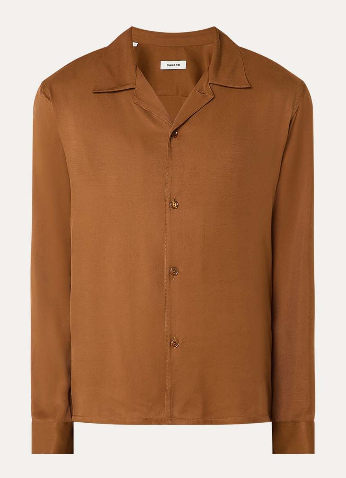 Sandro Regular fit overhemd  - voorkant cognac