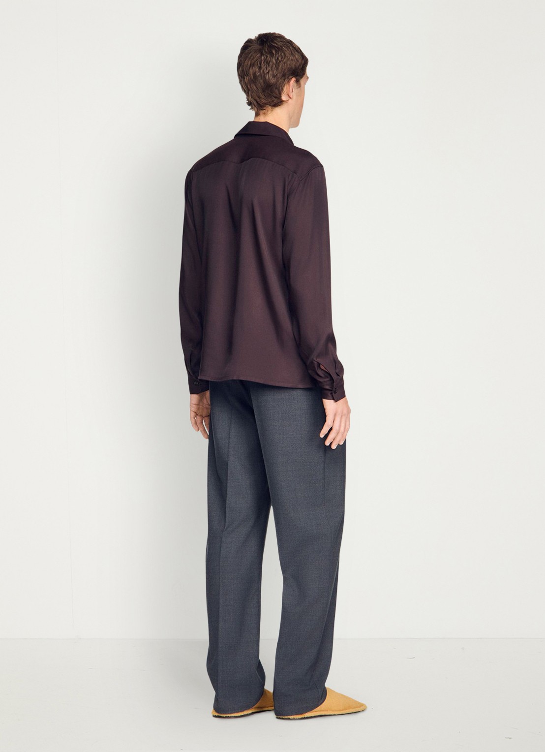 Sandro Regular fit overhemd  - achterkant 3 chocolate / bruin