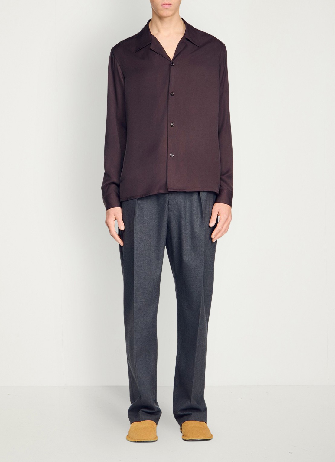 Sandro Regular fit overhemd  - detail 6 chocolate / bruin