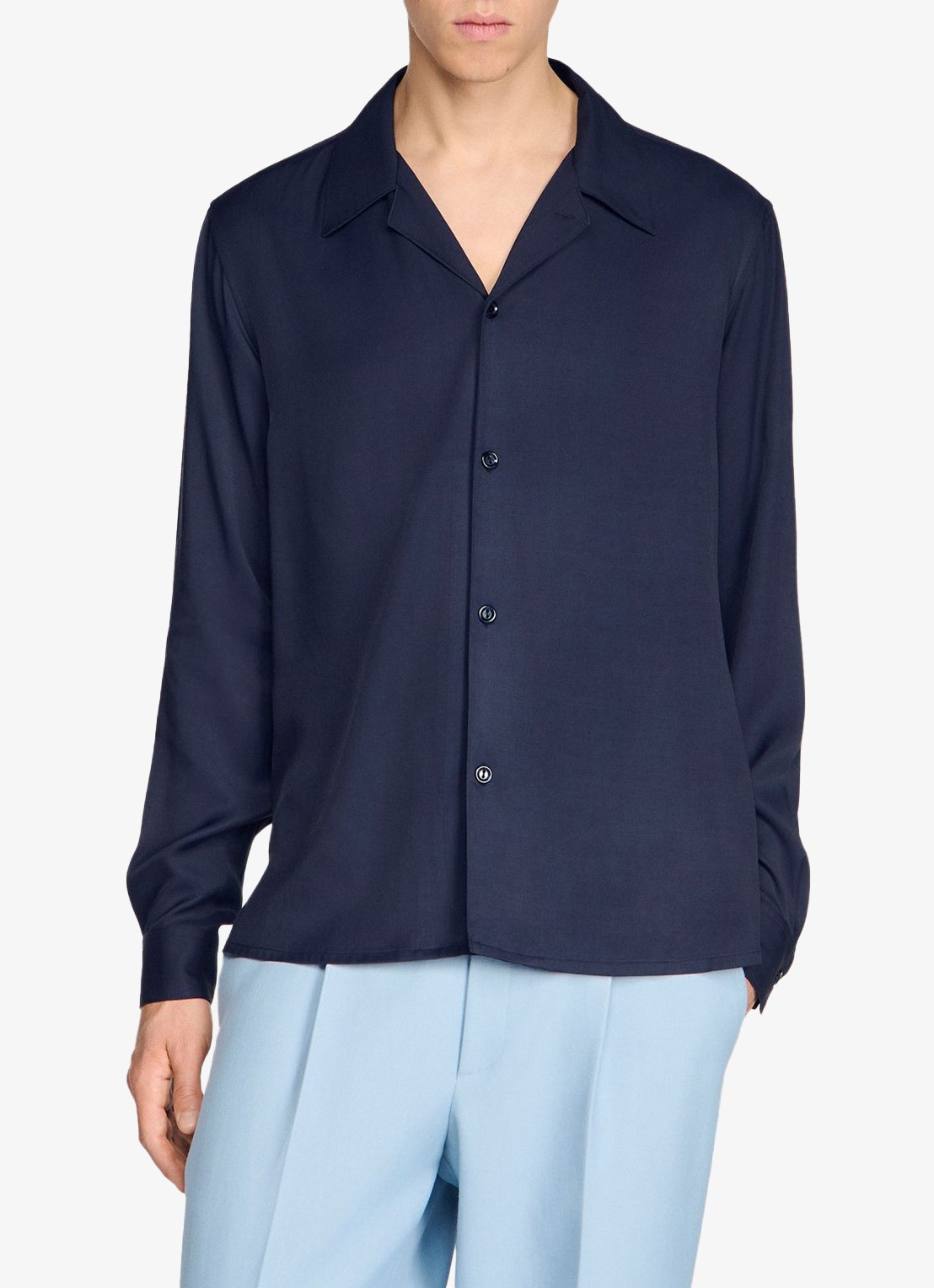 Sandro Regular fit overhemd  - detail midnight blue