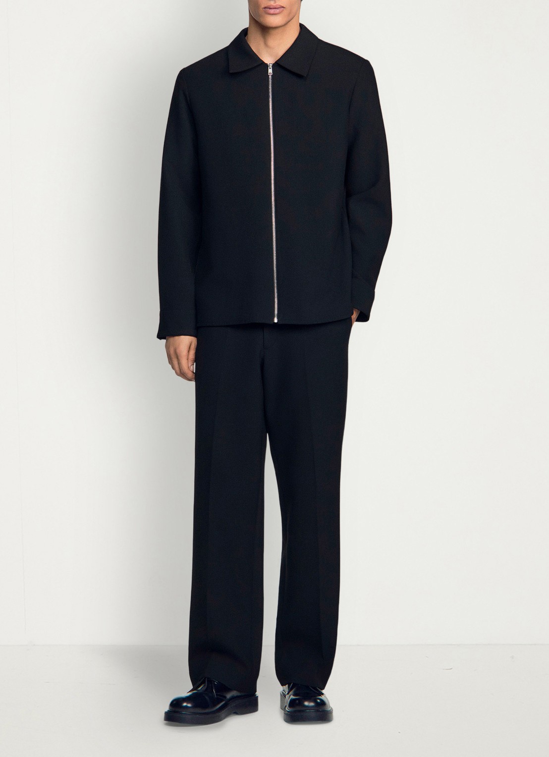 Sandro Regular fit overshirt - detail zwart