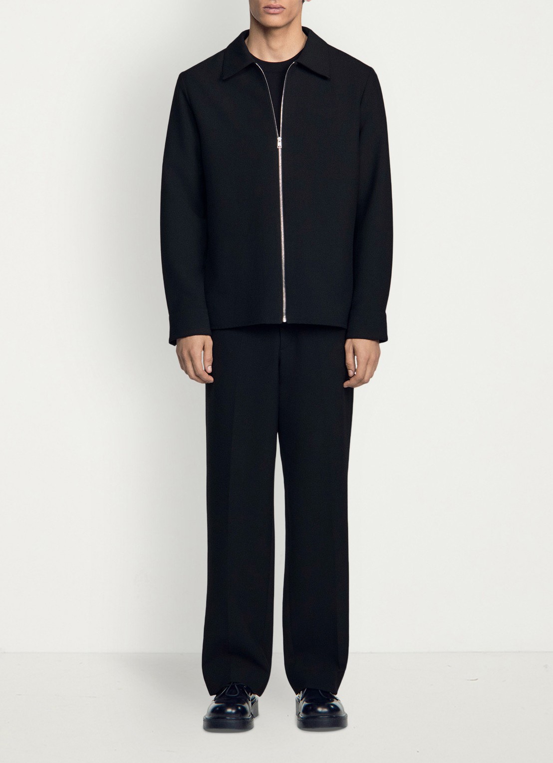Sandro Regular fit overshirt - voorkant 5 zwart