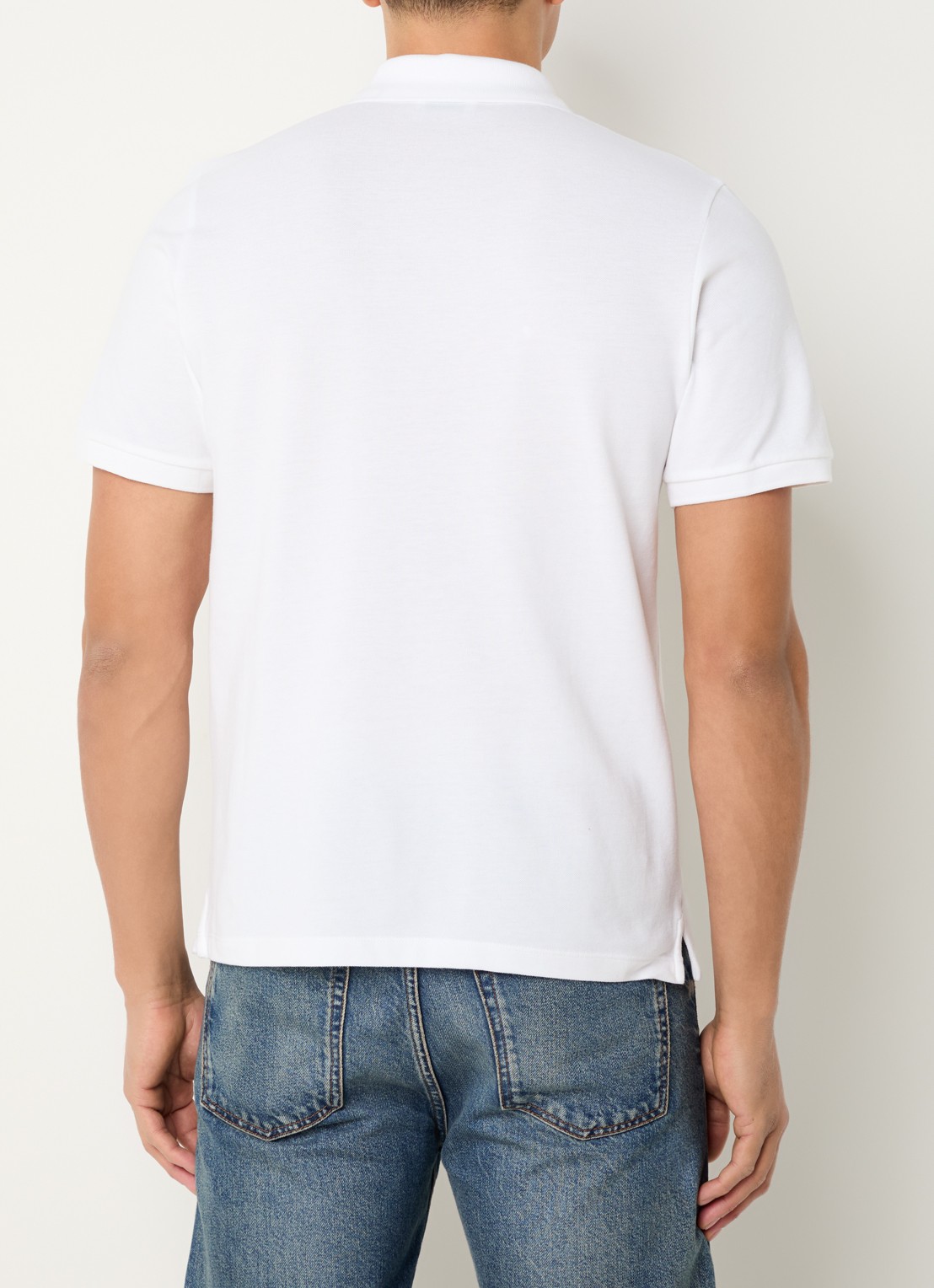 Sandro Regular fit polo van piqué katoen met logo - achterkant 2 wit