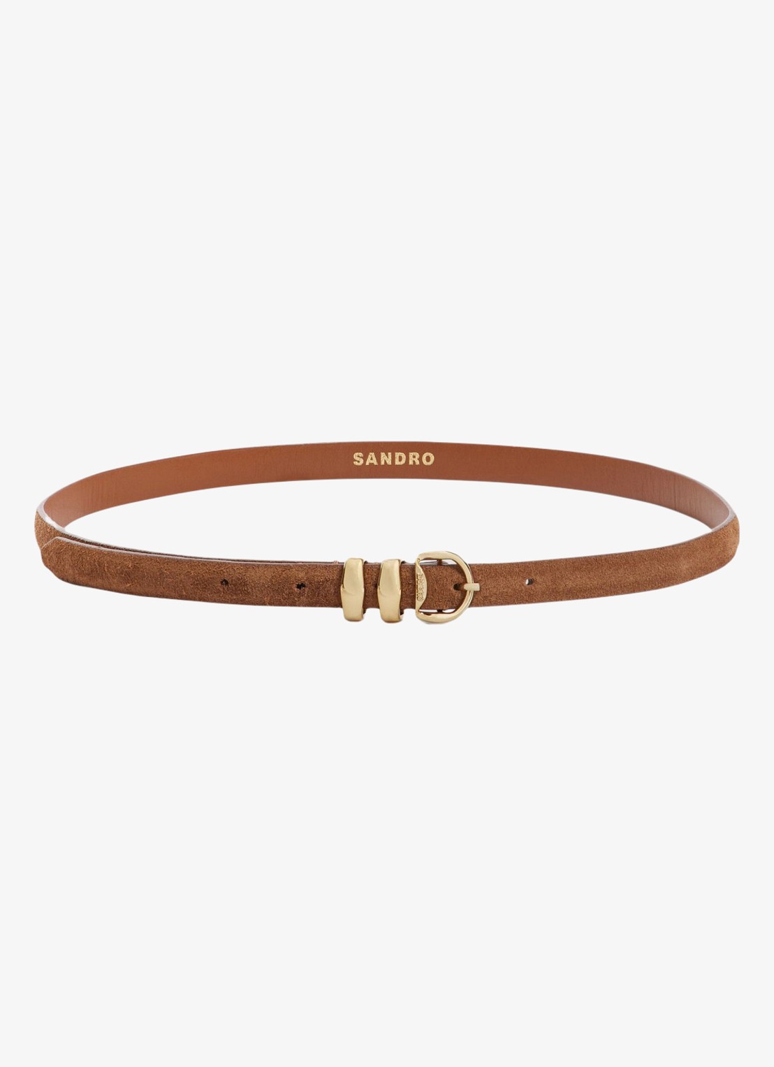 Sandro Riem van suède - voorkant beige / beige