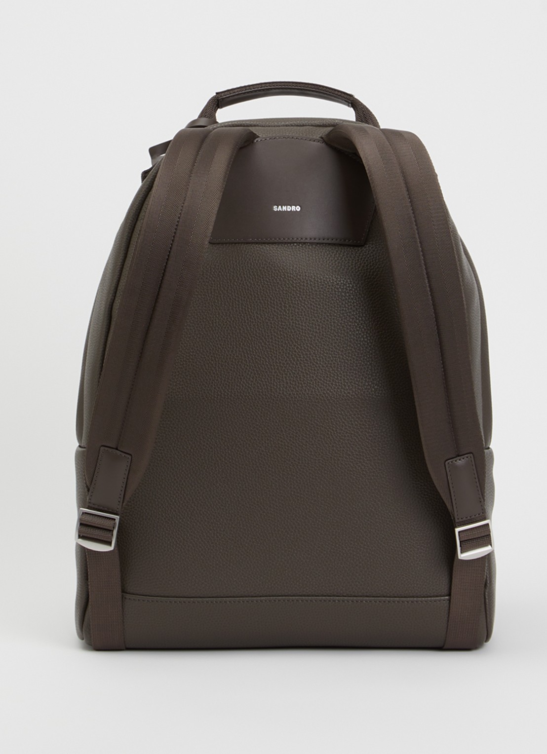 Sandro Rugzak met 13 inch laptopvak en logo - achterkant 2 taupe