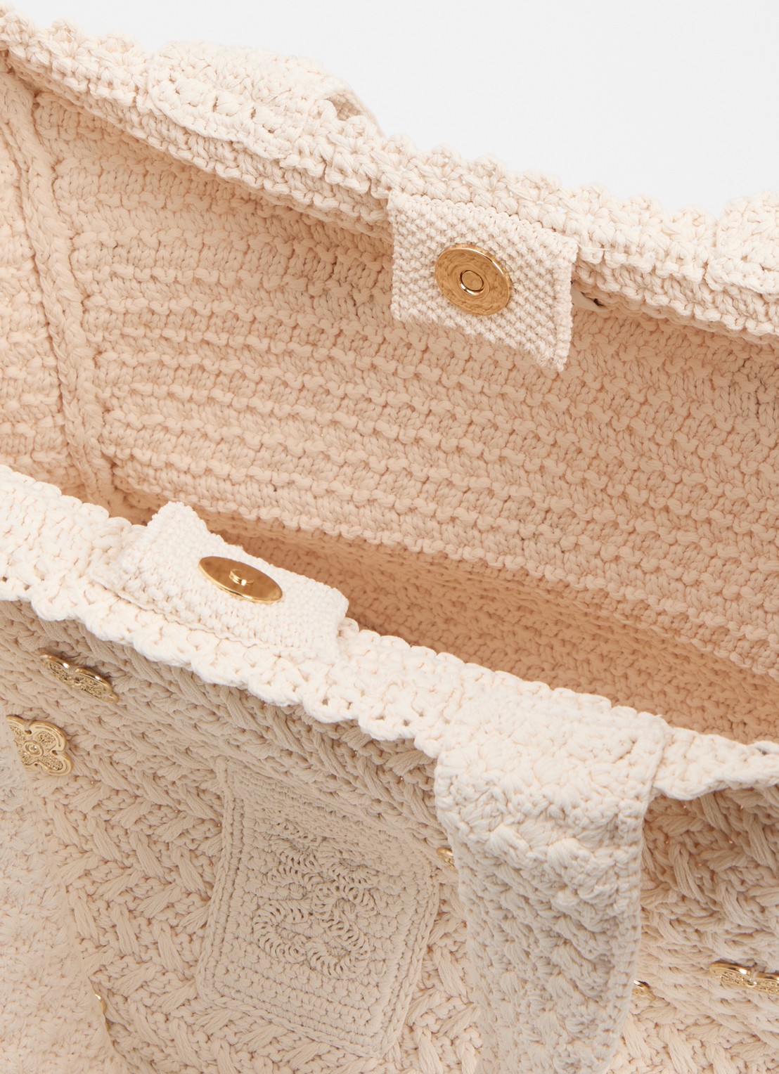 Sandro Shopper met studs - detail 2 beige