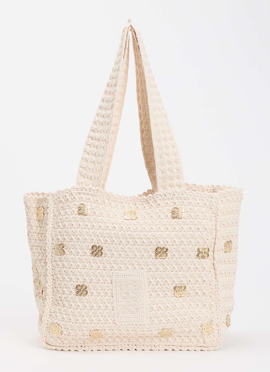 Sandro Shopper met studs - voorkant 5 beige