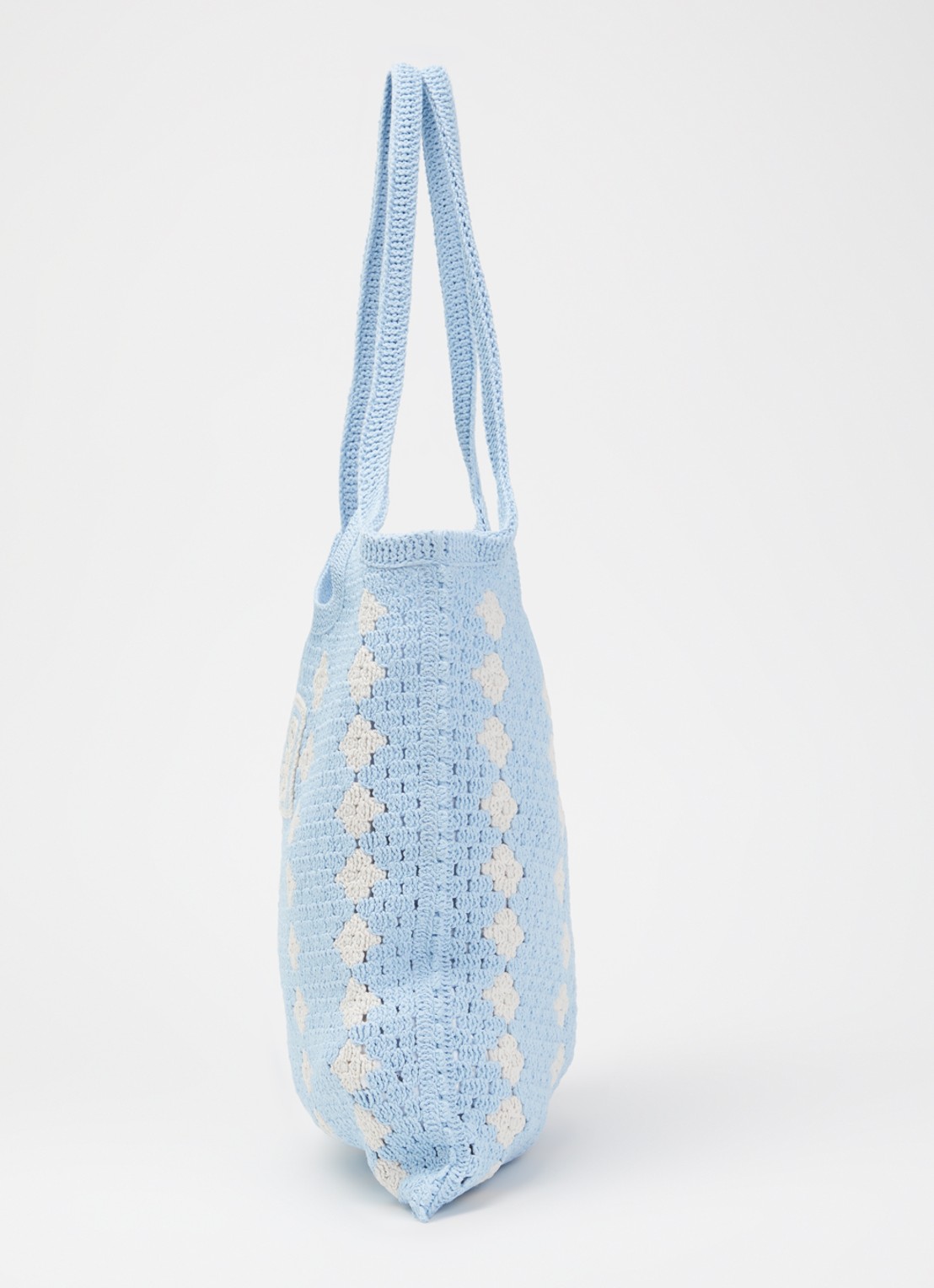 Sandro Shopper van crochet - detail 4 lichtblauw