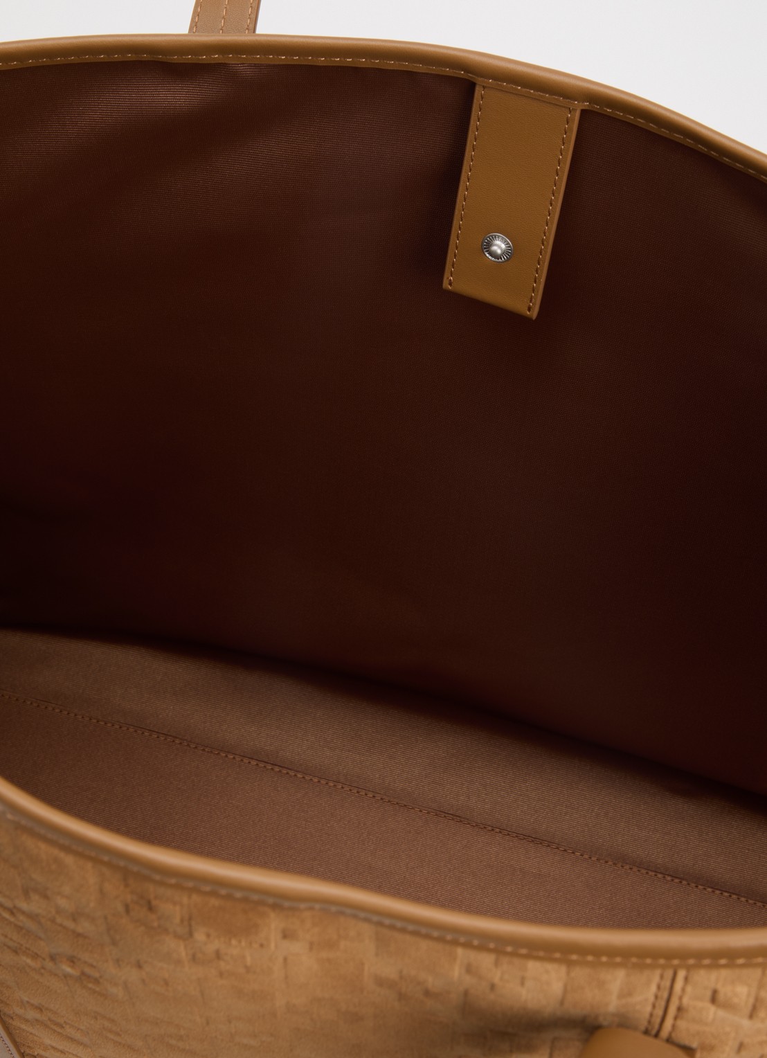 Sandro Shopper van suède met uitneembaar etui - detail 2 camel
