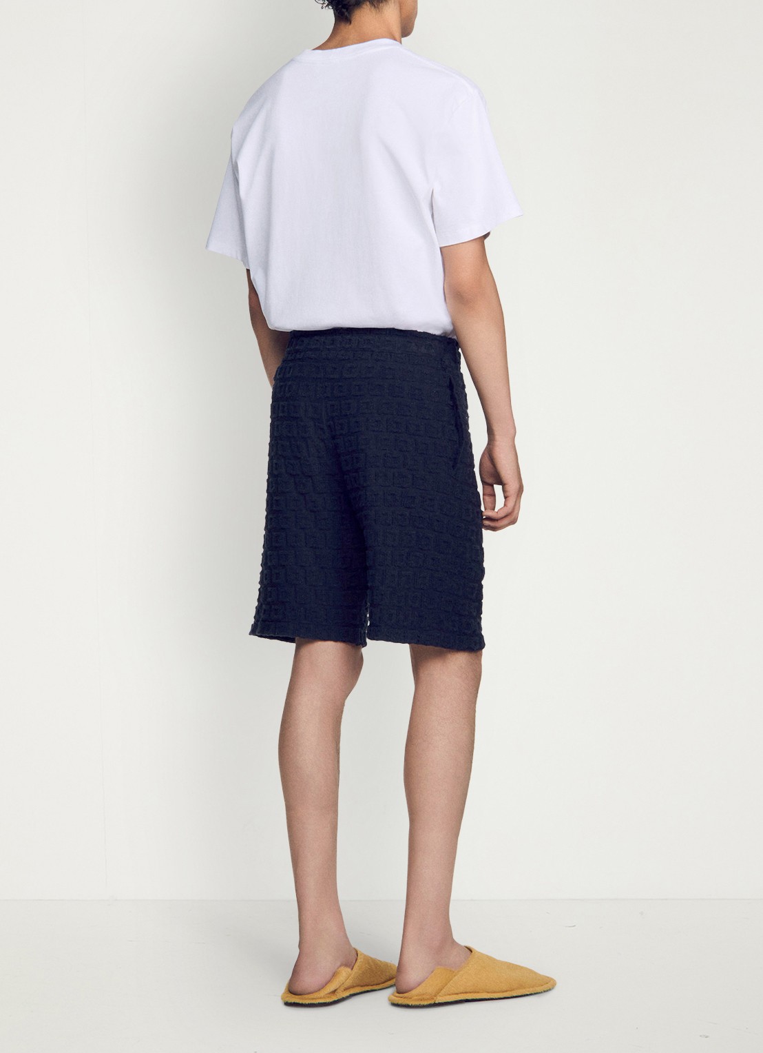 Sandro Shorts met elastische band en steekzakken - achterkant 4 navy blue / blauw