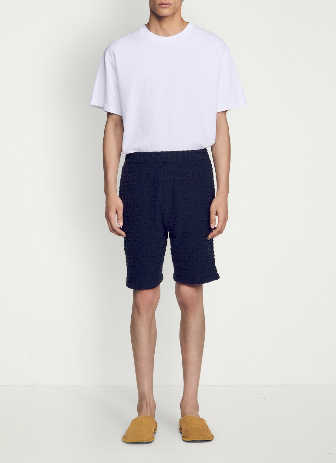 Sandro Shorts met elastische band en steekzakken - voorkant 5 navy blue / blauw