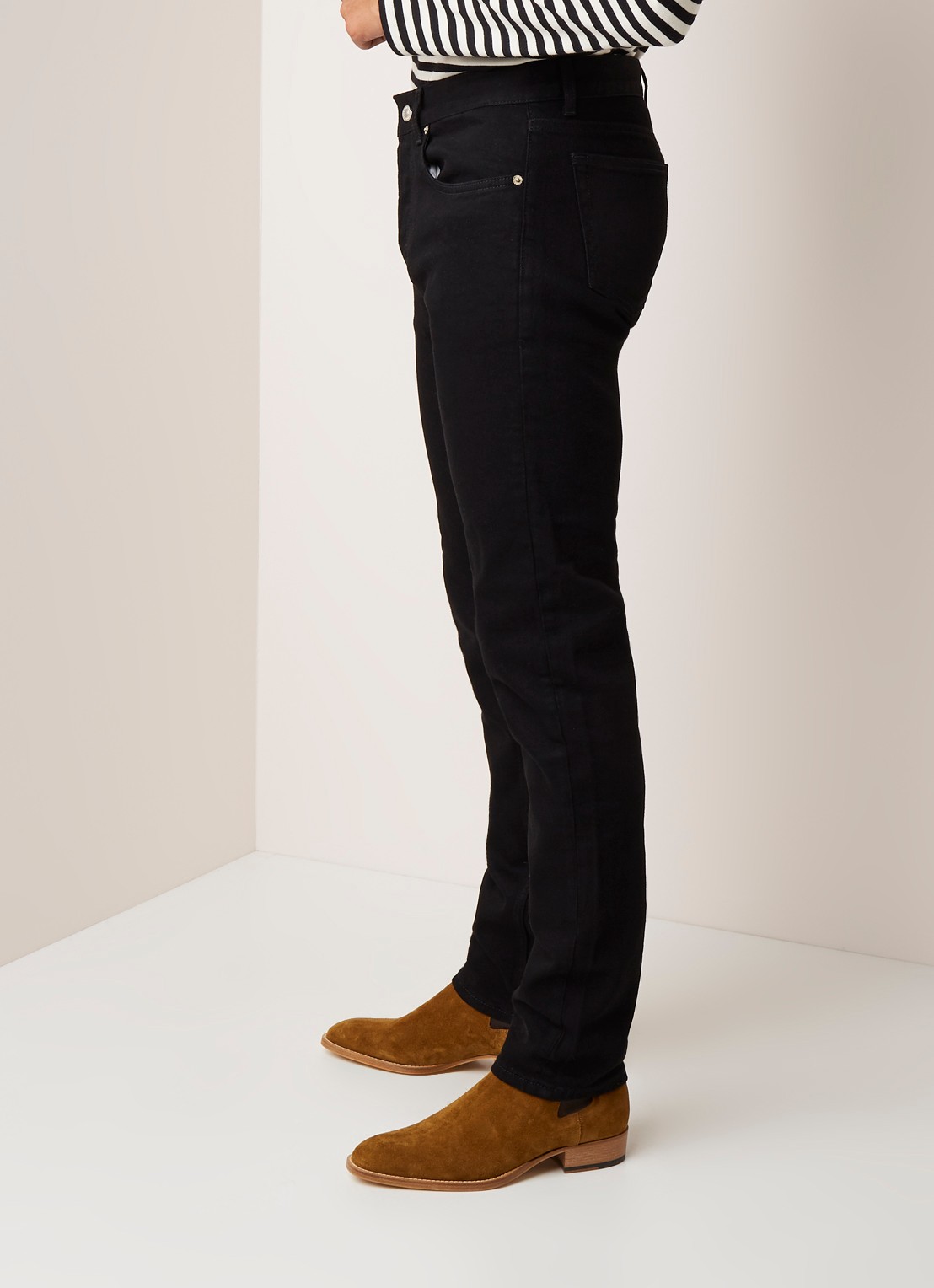 Sandro Slim fit jeans met stretch - detail 4 zwart
