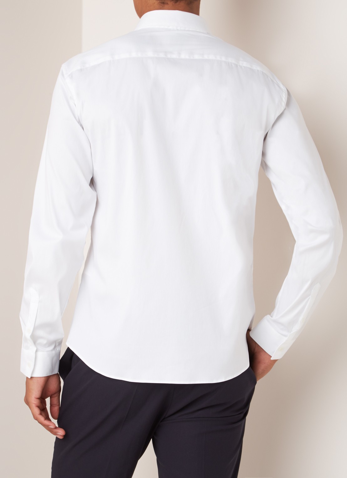 Sandro Slim fit overhemd met kentkraag - achterkant wit