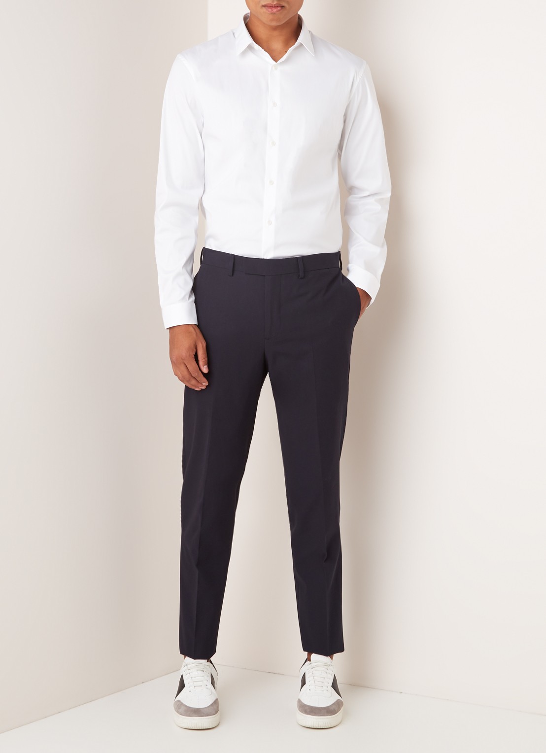 Sandro Slim fit overhemd met kentkraag - voorkant 4 wit