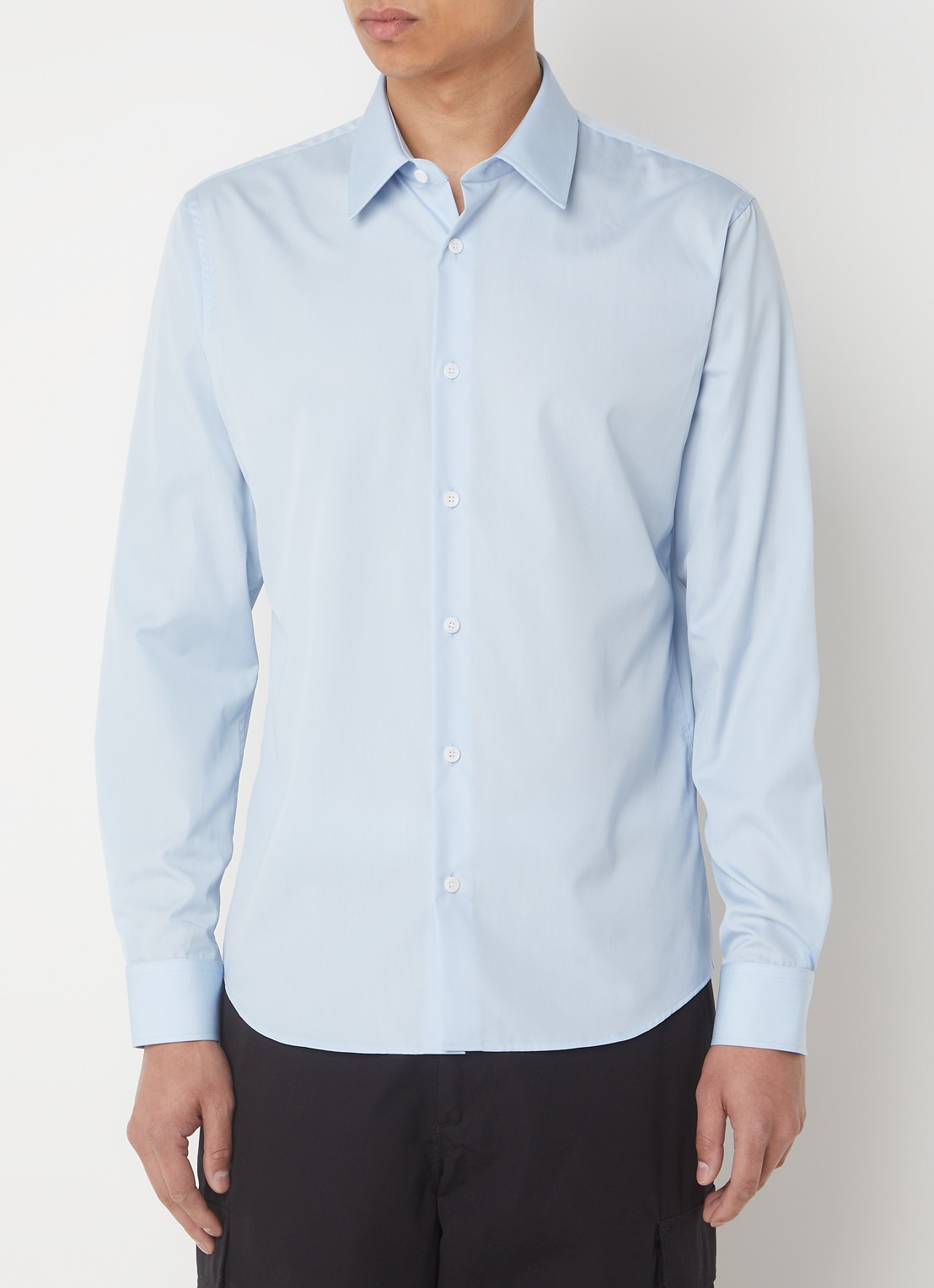 Sandro Slim fit overhemd - detail lichtblauw
