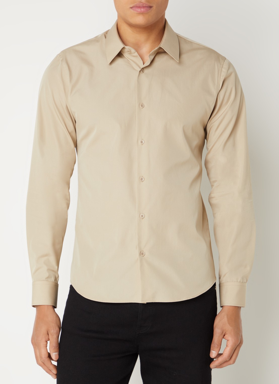Sandro Slim fit overhemd - detail 4 beige