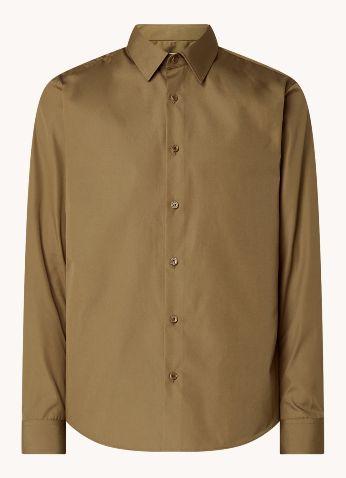 Sandro Slim fit overhemd - voorkant camel