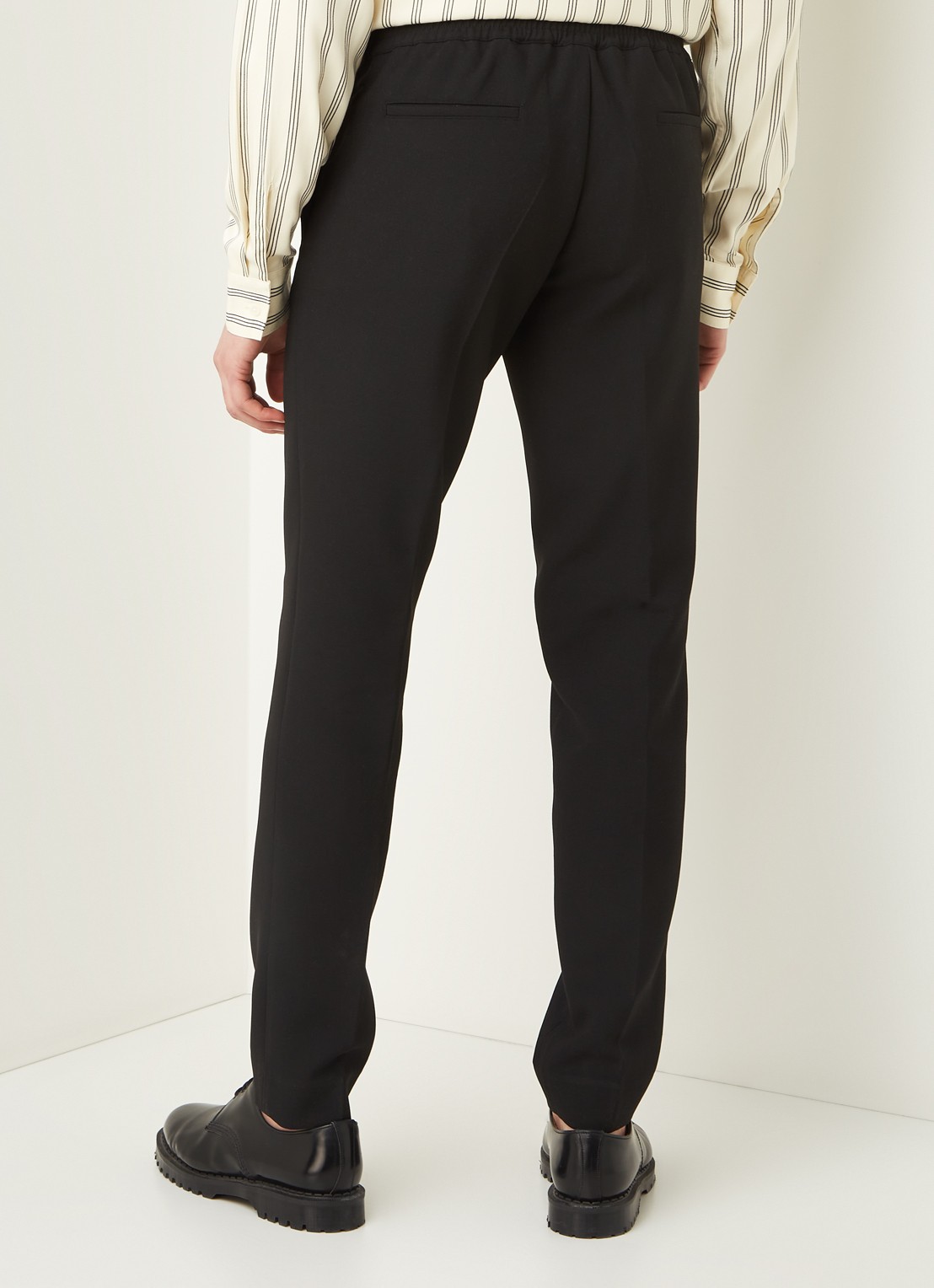 Sandro Slim fit pantalon met steekzakken - achterkant 3 zwart
